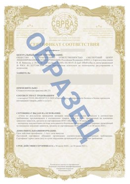 Образец Сертификат СТО 01.064.00220722.2-2020 Черемхово Сертификат СТО 01.064.00220722.2-2020 